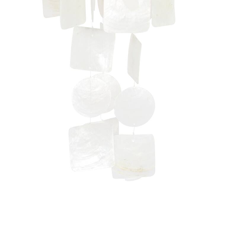 Teal Capiz Shell Waterfall Windchime
