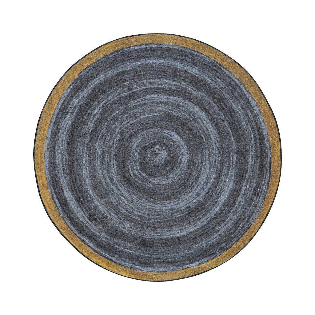 Slate - durable soft decorative rug for home, living room & bedroom - 7' x 7' Round