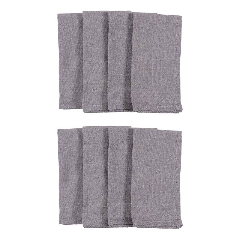KAF Home Overbrook Chambray Dinner Napkins, Set of 8