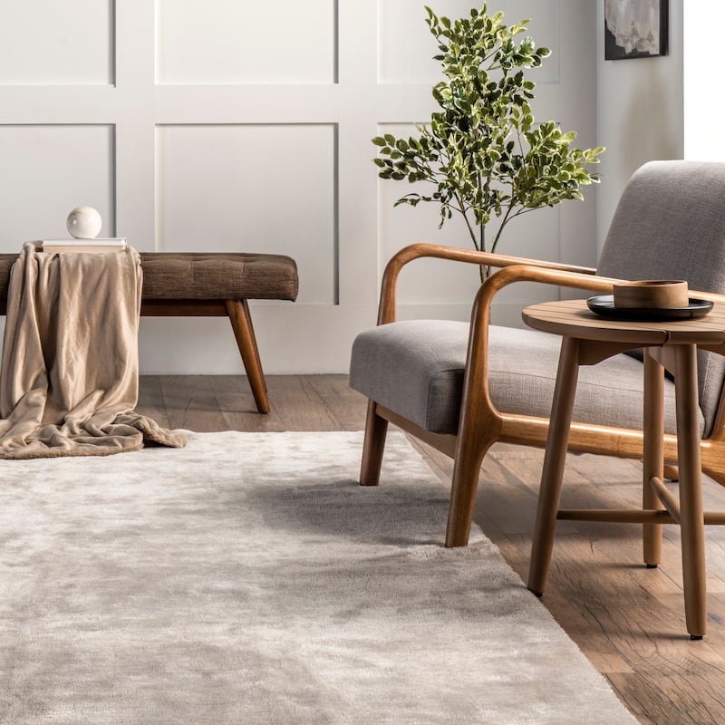 Nuloom Loni SuperiorWash Solid Machine Washable Shag Area Rug