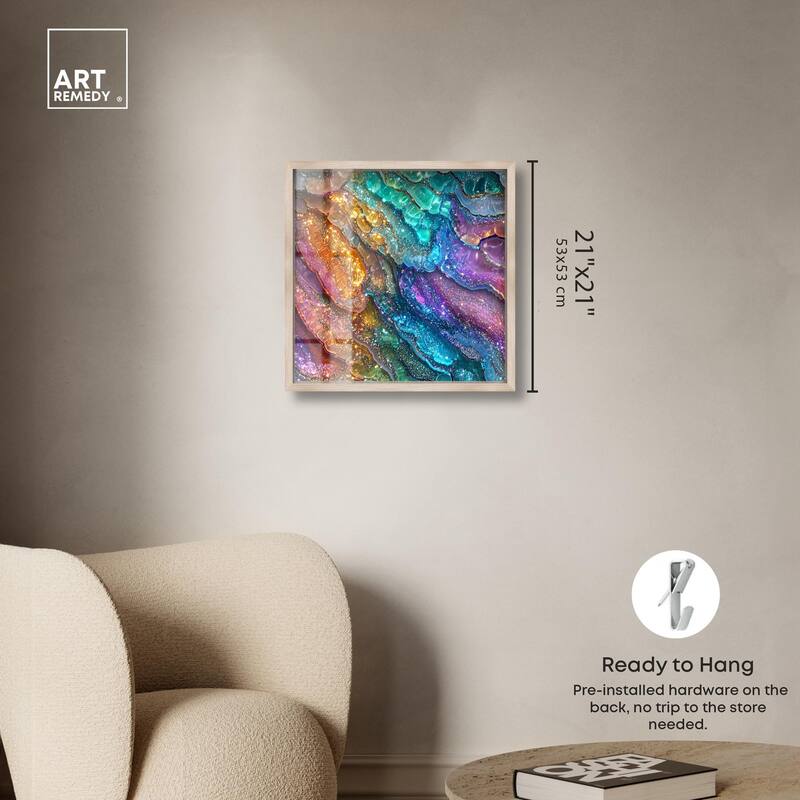 Glittering Spectrum I Shadowbox by Art Remedy