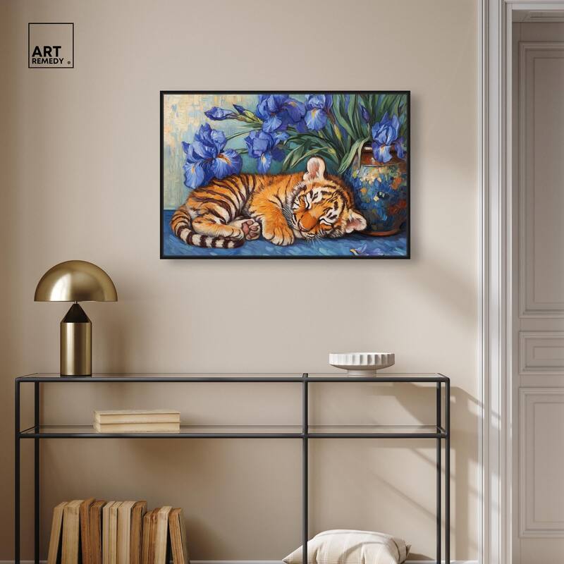 Gentle Tiger Nap Canvas by Art Remedy