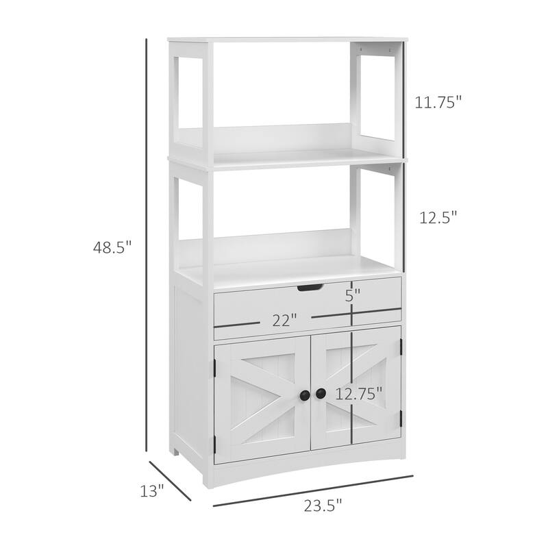 Kleankin Farmhouse Bathroom Floor Cabinet