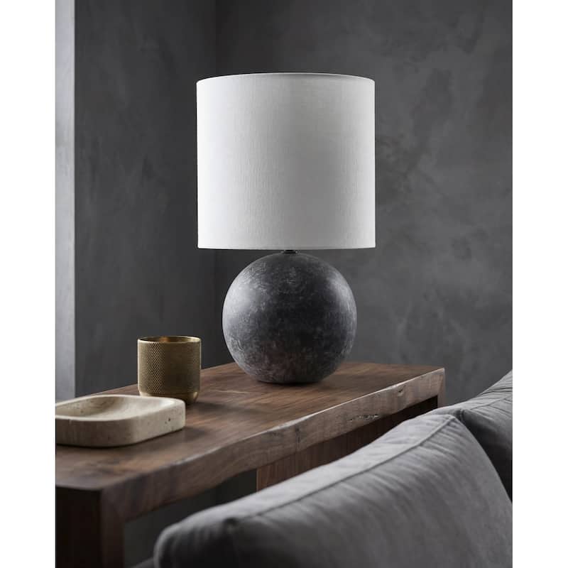 Livabliss Vogel Traditional Accent Table Lamp - 21"H x 13"W x 13"D - Grey/White