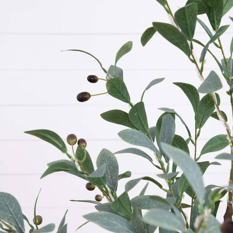 Pre-Lit Black Olive Artificial Tree - 4' - Warm White LED Lights