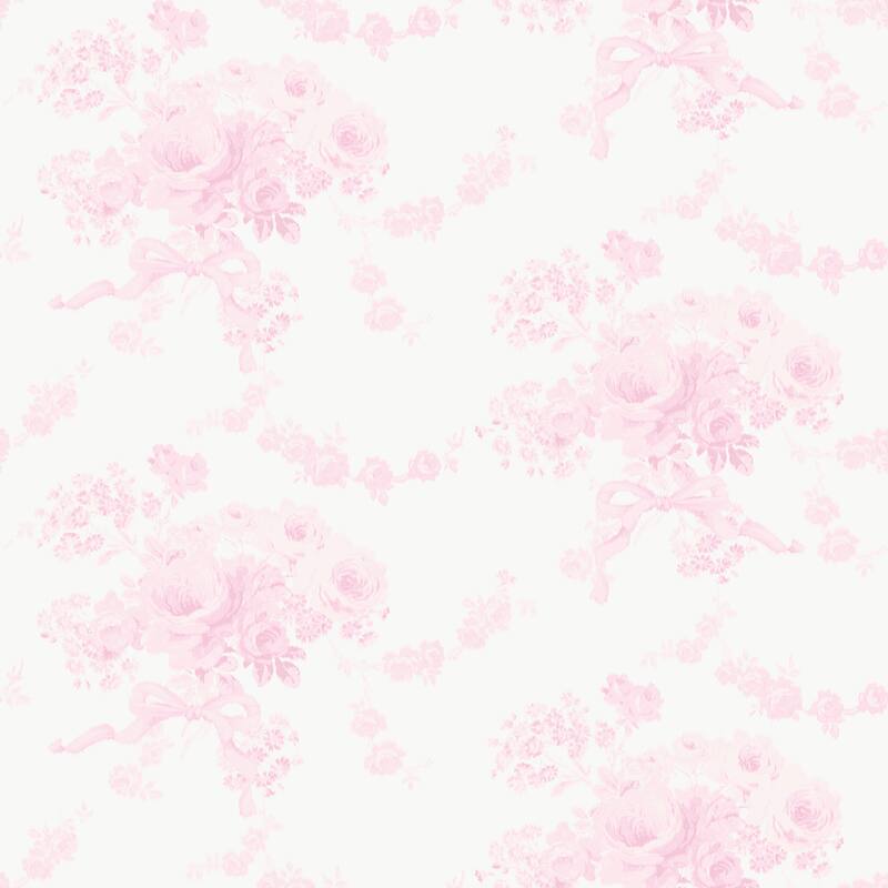 LoveShackFancy Champagne Harbor Pink Dream Peel and Stick Wallpaper