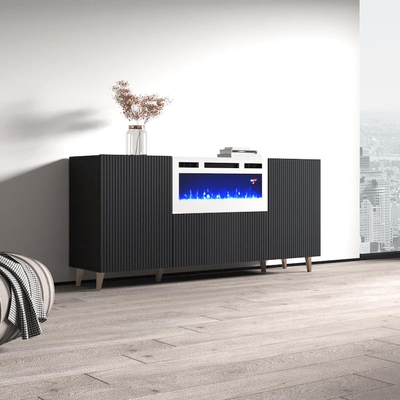 Pafos WH-EF Electric Fireplace 71" Sideboard