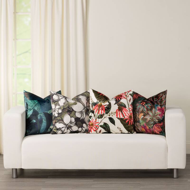 Smithsonian Royal Palms Velvet Throw Pillow