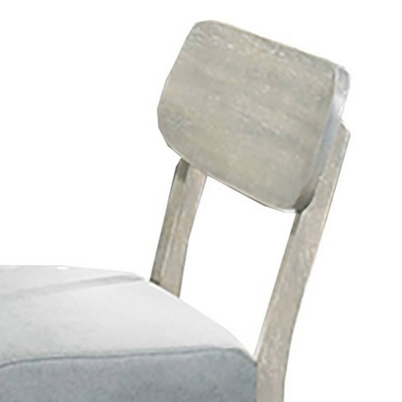 Natural/Gray Fabric Upholstered Wood Frame Dining Chair, Sturdy Dining Chair for Dining Rooms - 21.75