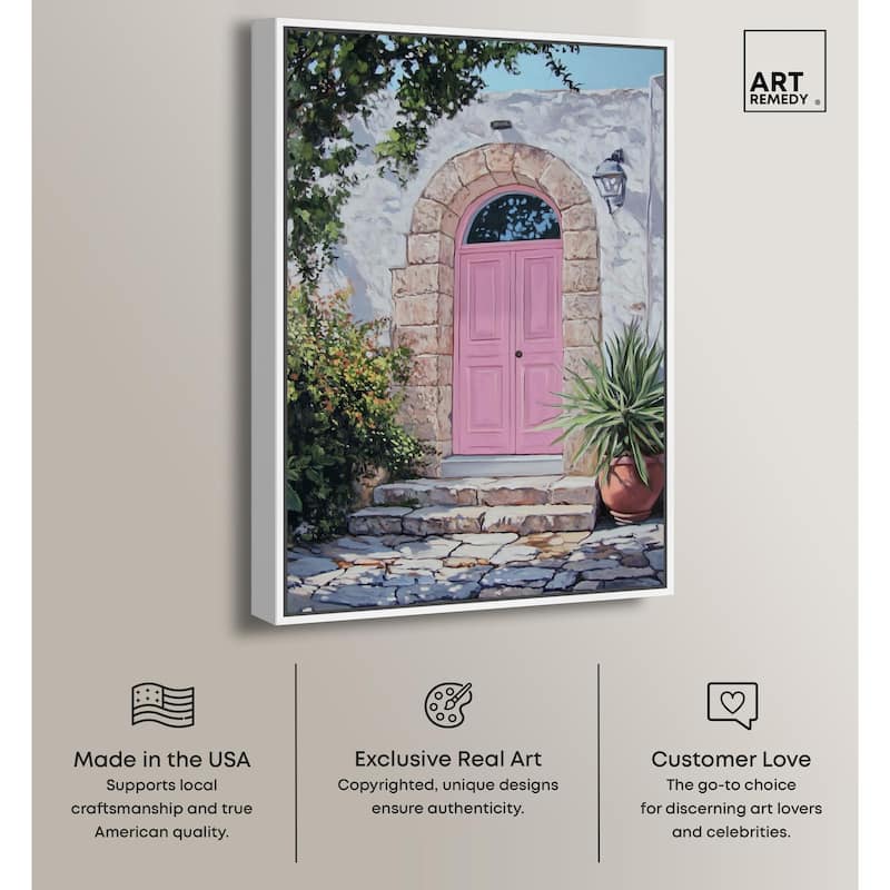 Pink Door II Canvas by Art Remedy
