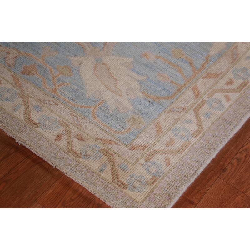 Hand Knotted Oriental 100% Wool Carpet Transitional All-Over Greys & Charcoal Oushak Area Rug - 11' 8'' X 9' 0''