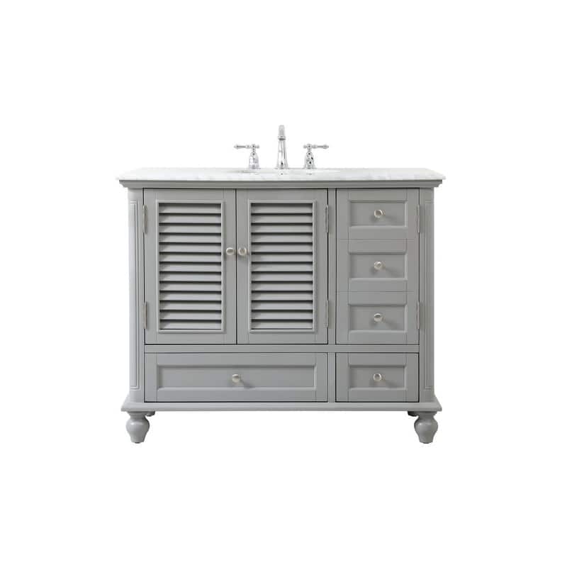 Elegant Lighting VF30542 Rhodes 42" Free Standing Single Basin Vanity - Grey