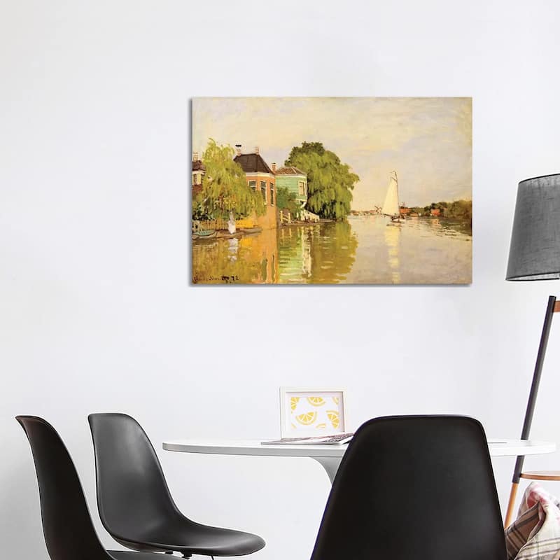 iCanvas "Houses On The Achterzaan" by Claude Monet Canvas Print - 26x40x1.5