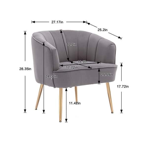 Velvet Single Person Sofa Chair - Solid Wood Legs, High Backrest, Thickened  Soft Cushion, and a Pillow. - Bed Bath & Beyond - 38908262