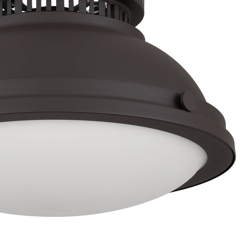 Halo 1-Light 11" Dark Bronze Flush Mount Ceiling Light