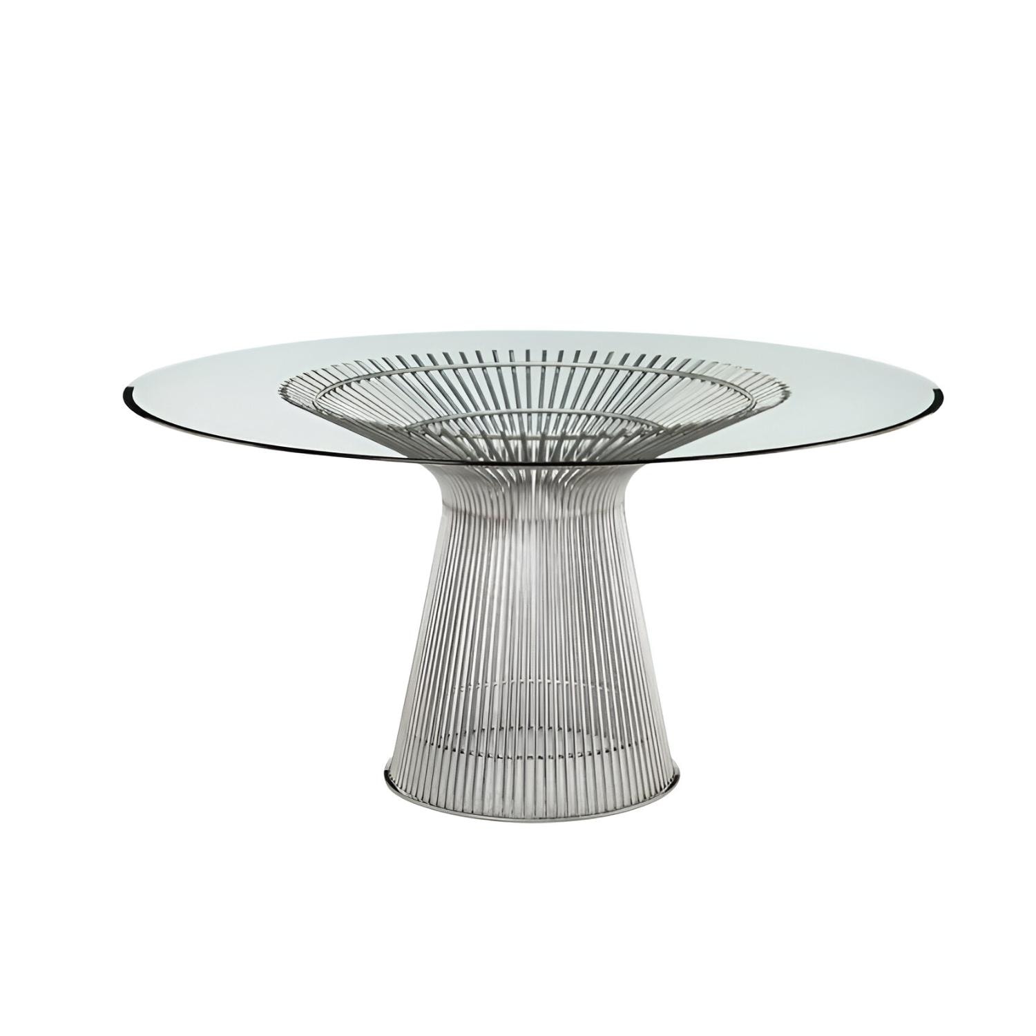 Modern Glass Round Planter Palma Dining Table