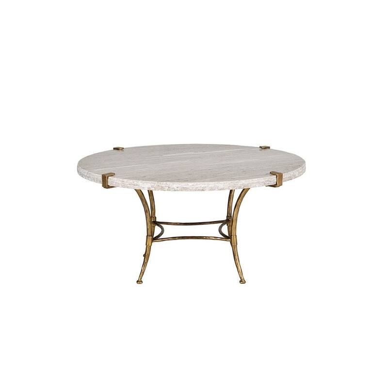 Adelaide Iron Round Coffee Table, Gray
