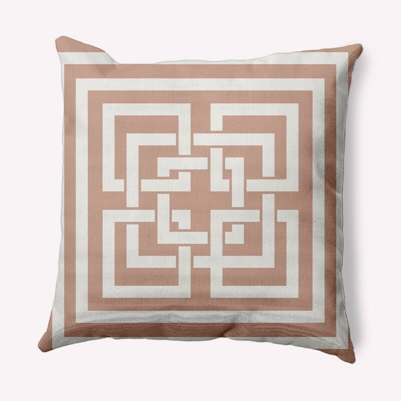 Greek New Key Nautical Decorative Indoor Pillow - Mauve - 20" x 20"