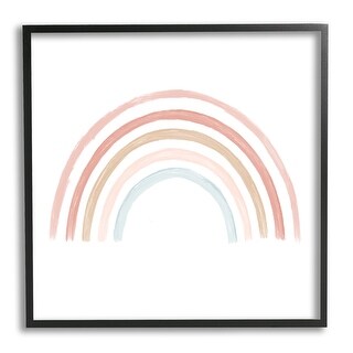 Stupell Pastel Rainbow Arch Illustration Framed Giclee Texturized Wall ...