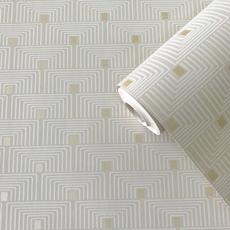 Galerie Wallcoverings Boutique Geometric Key Non-woven Metallic Wallpaper Roll