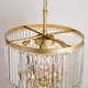 preview thumbnail 18 of 19, KAYLA 125 in. 20-Light Gold Crystal Chandelier- High Ceiling Lighting Fixture - 78.7in