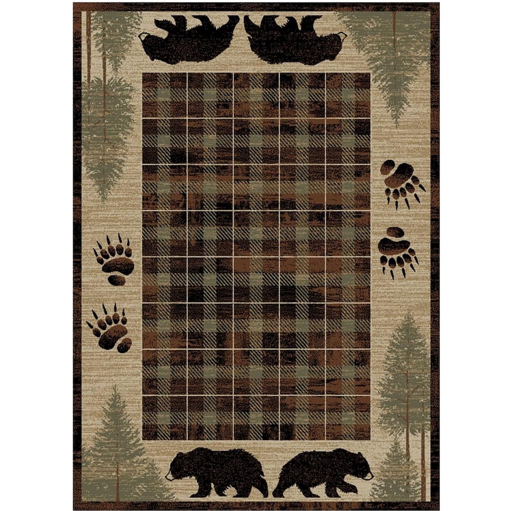 American Destination Big Timber Brown Lodge Area Rug