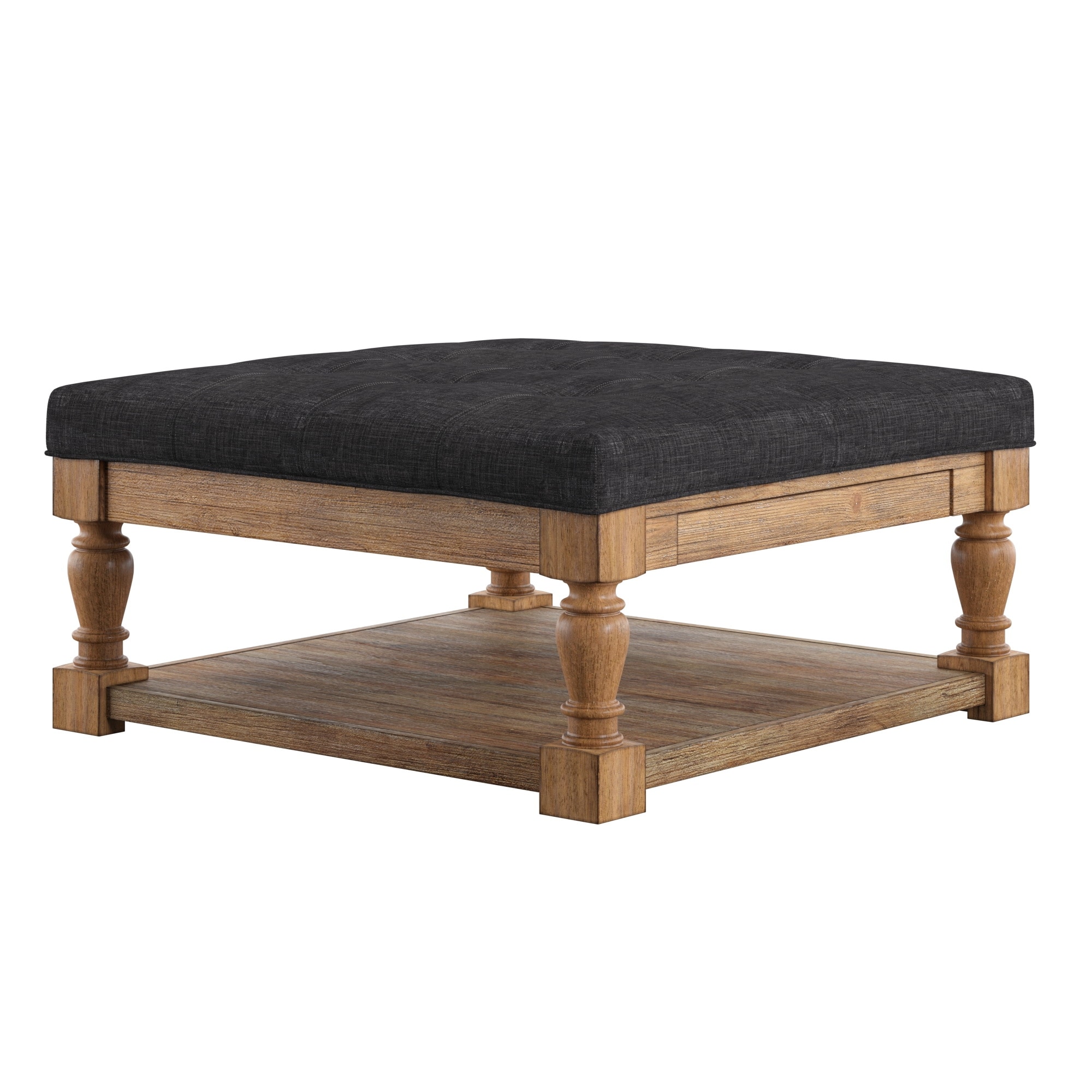 Knightsbridge linen baluster cocktail ottoman by inspire q sale artisan