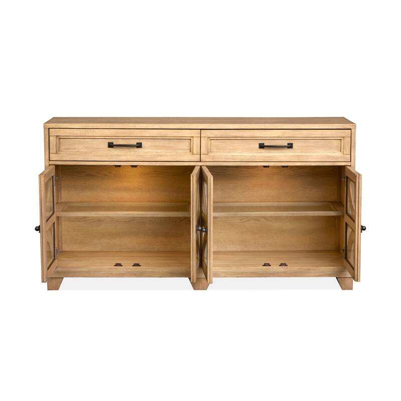 Magnussen Home Coventry Honey Maple Buffet - 66''W x 18''D x 36''H