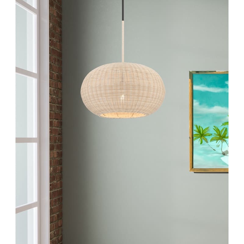 Minka Lavery 3545 Modjeska 1 Light 21" Wide Pendant with Natural