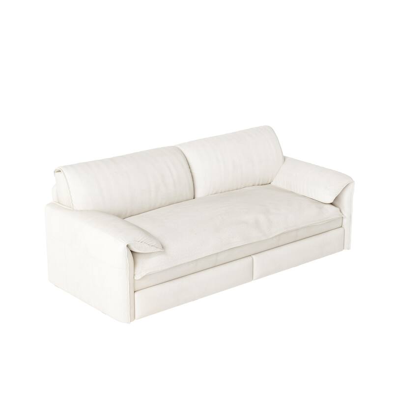 GDFStudio - Velvet 66" Convertible Velvet Sofa Bed with Side Storage