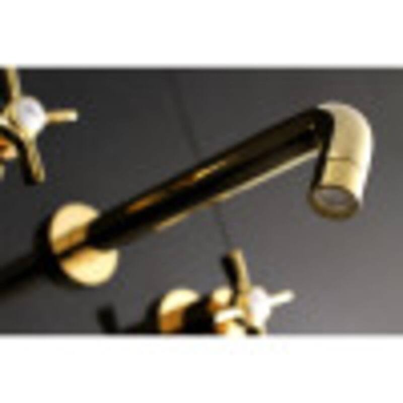 Kingston Brass Millennium Wall Mounted Roman Tub Filler with Cross