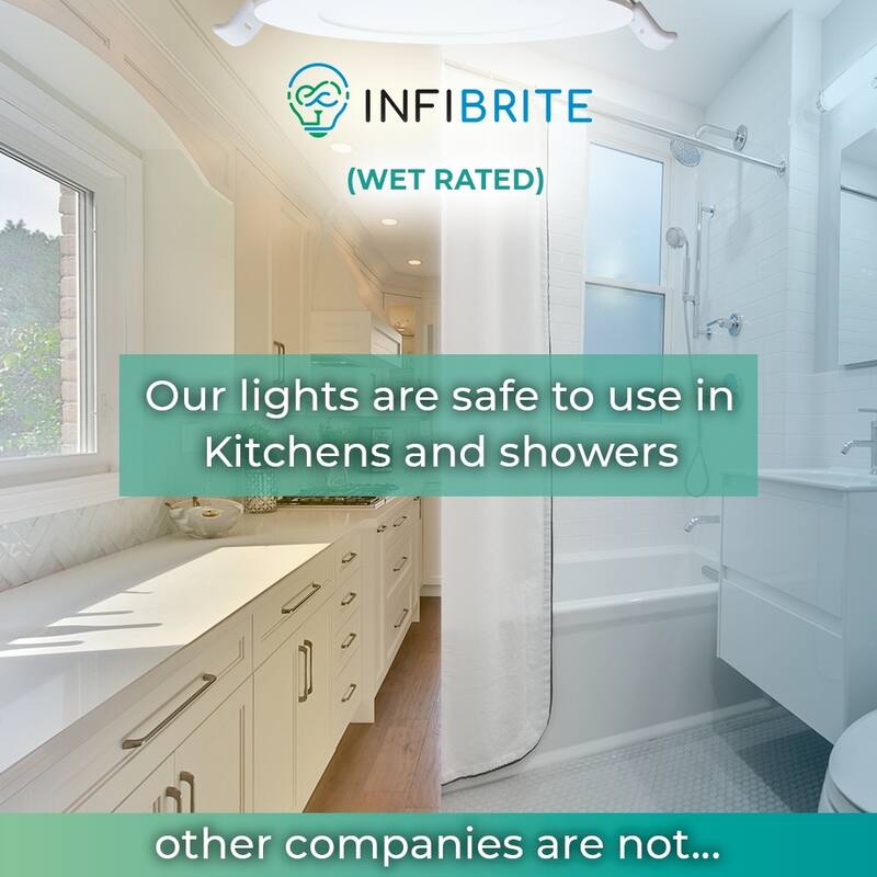 Infibrite 4 Inch 3000K/4000K/5000K Selectable 9W 750 LM Ultra-Slim LED Ceiling Light with J-Box, Flush, Dimmable (12 Pack)