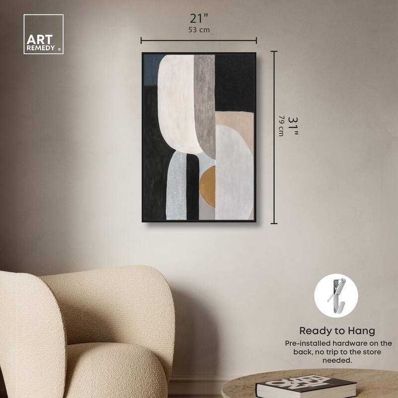 Interlocking Segments II Canvas by Art Remedy