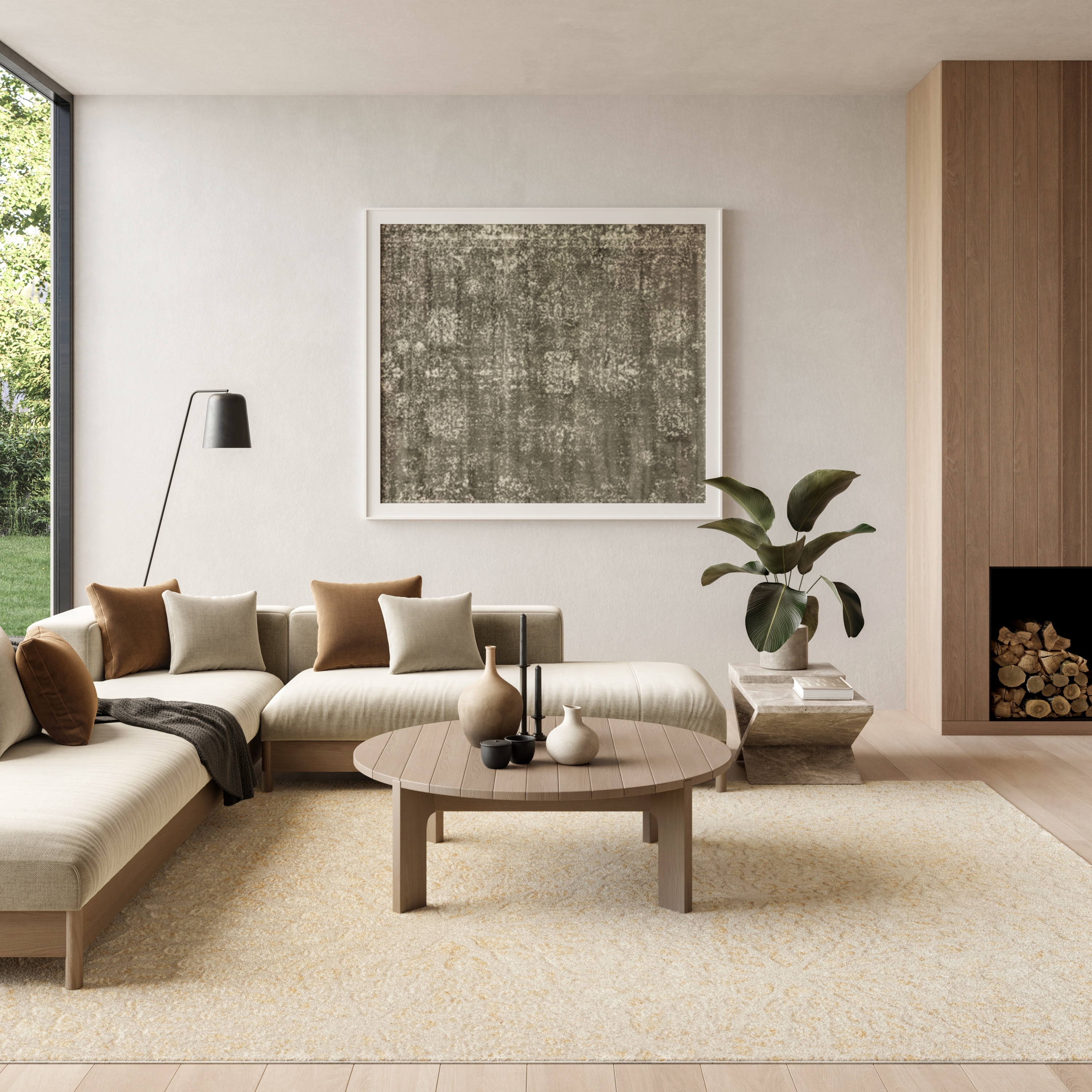 Nourison Ambiance Indoor only Glam Abstract Area Rug