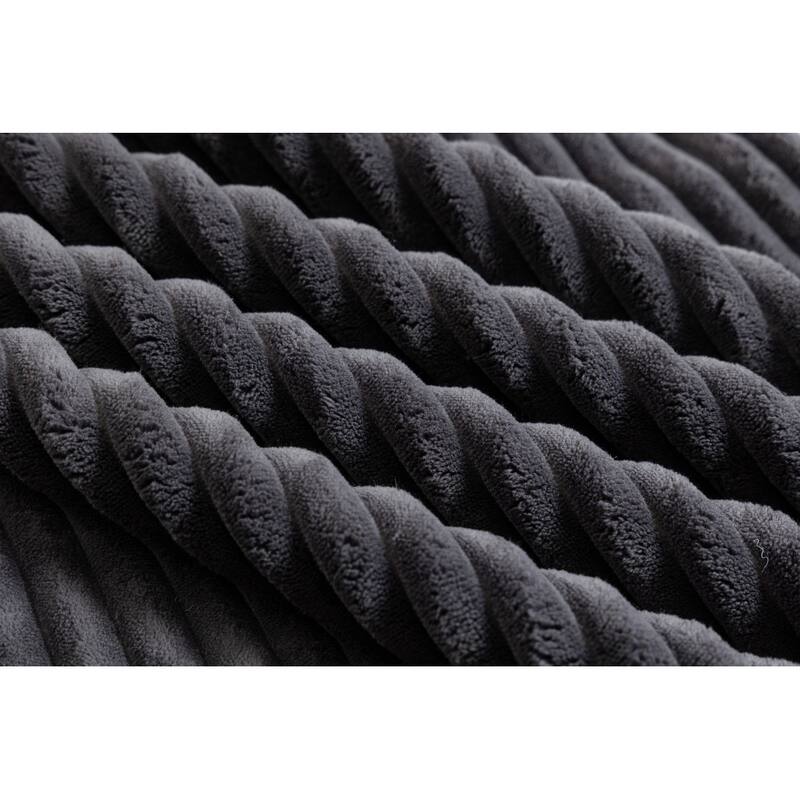 103" L-Shaped Corduroy Boneless Sectional Sofa with Movable Ottoman