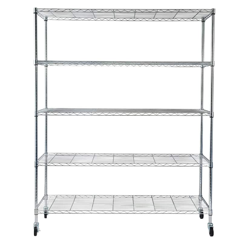 Heavy Duty Storage Shelving Unit Steel Organizer Wire Rack - 5-Tier 1500x450xH1800