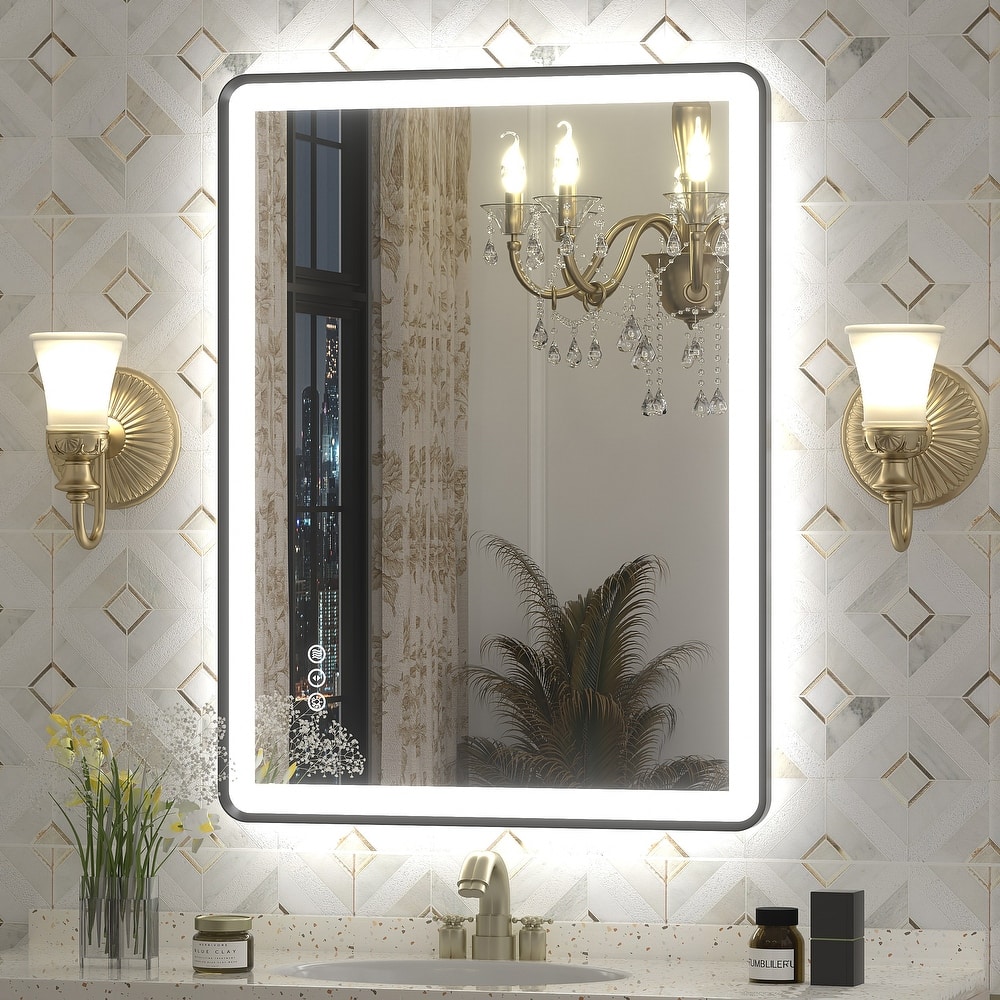 UL Certified Front & Back LED Anti-Fog Tempered Glass Framed Bathroom/Vanity Mirror 3-Year Warranty
