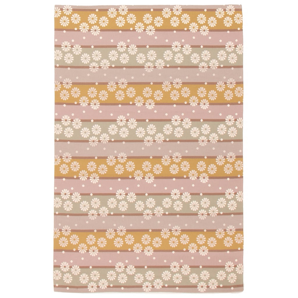 ECARPETGALLERY Machine Woven Lotus Mod Cotton Rug - 4'4 x 6'8