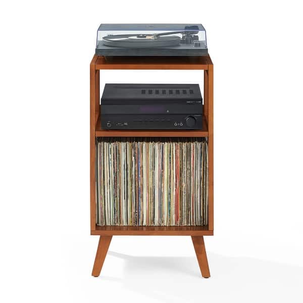 Crosley Asheville Small Record Player Stand With Vinyl Storage