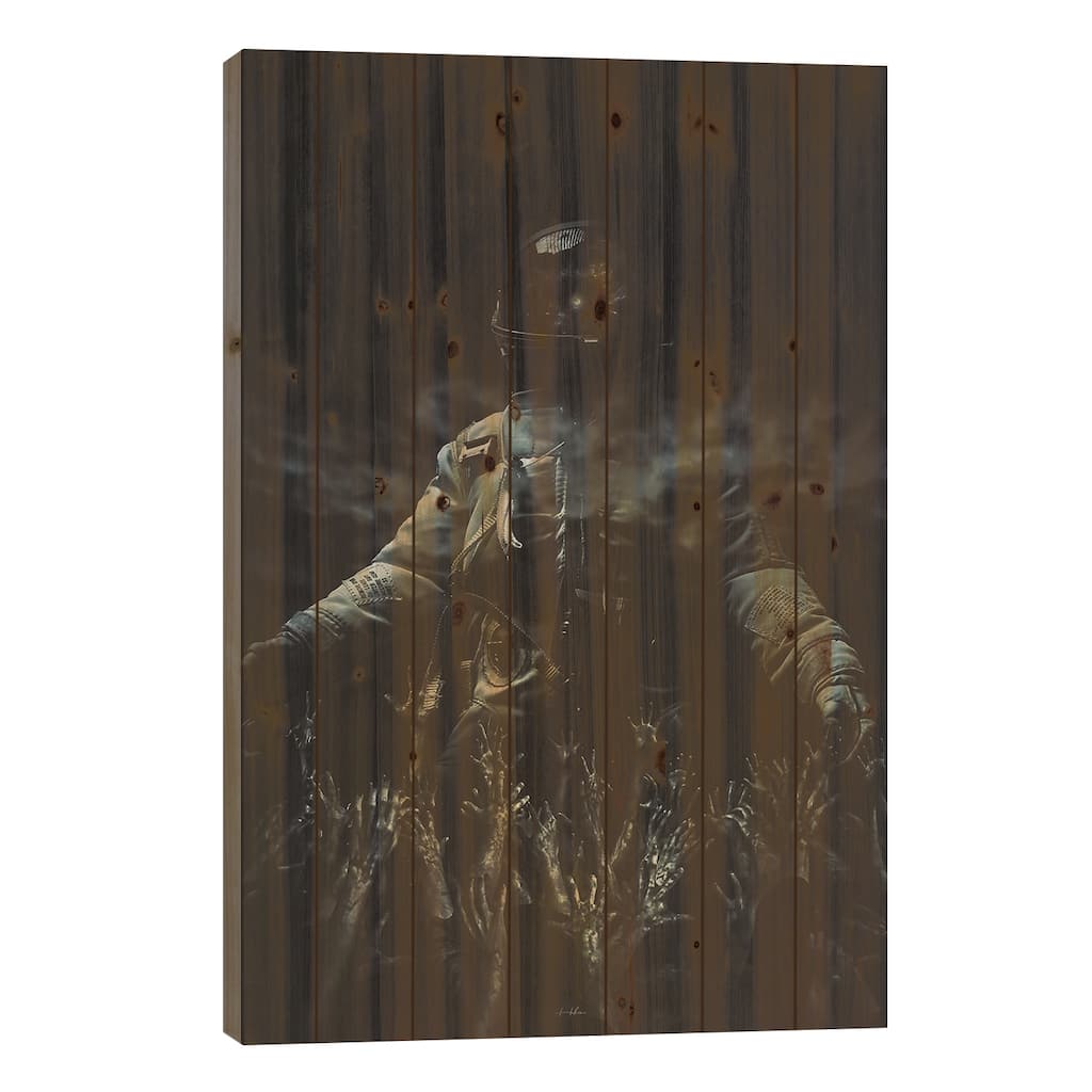 Icon Print On Wood by Rob Hakemo - Multi-Color
