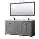 Option Dark Gray / White Carrara Marble Top / Matte Black