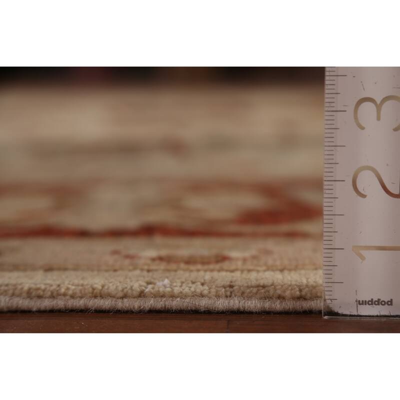 All-Over Floral Chobi Peshawar Rug Hand-Knotted Wool Carpet - 9'0"x 11'9"