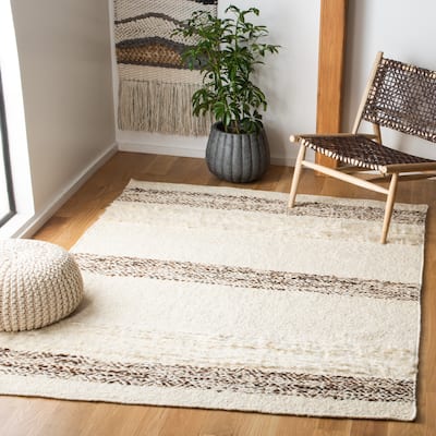 SAFAVIEH Handmade Natura Denada Stripe Wool Rug