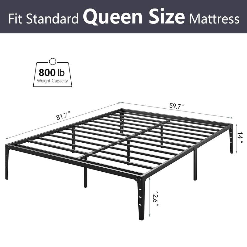 Metal Bed Frame, Low Platform Bed Frames