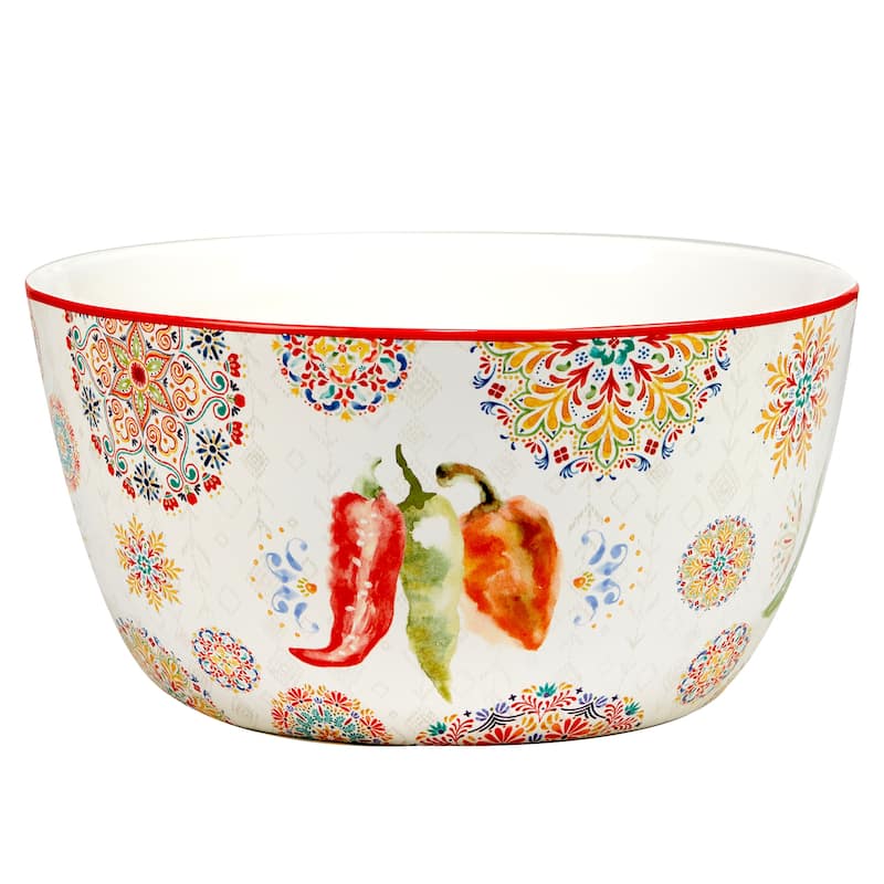 Certified International Sweet and Spicy 104 oz. Deep Bowl - 9" Dia x 5"
