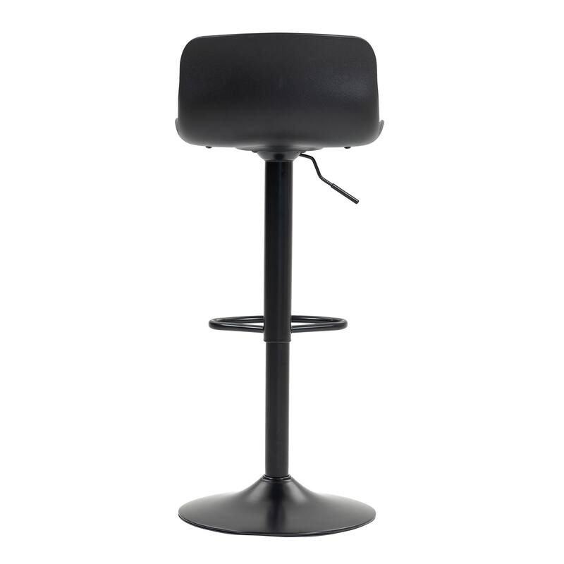 Counter Height Bar Stools Set of 2, Height Adjustable Swivel Bar Stools, Armless PU Leather Kitchen Island Chairs