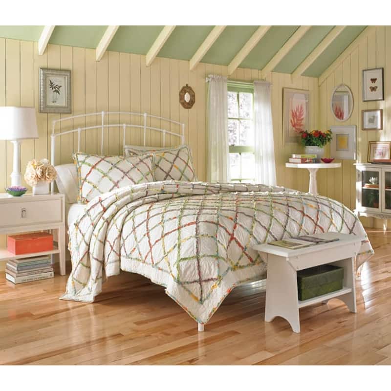 Laura Ashley Ruffled Garden Multicolor Standard Pillow Sham