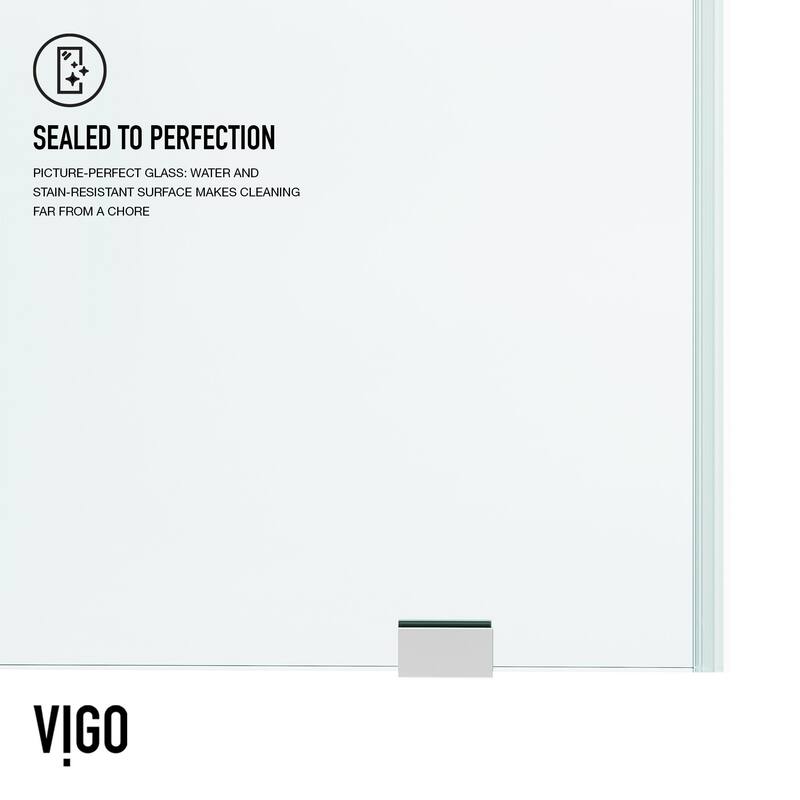 VIGO Hamilton 56" to 60" W x 68" H Frameless Sliding Tub Door