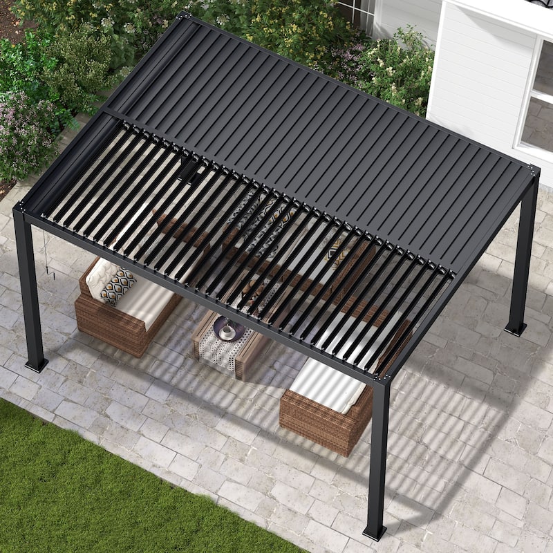 Aluminum Outdoor Pergola with Independent Louvered