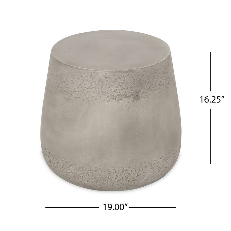 Drum Shape Concrete Side Table